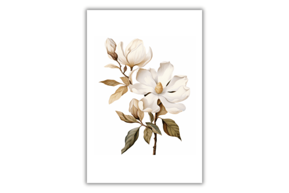 Download Watercolor Magnolia Flower- Art Print - Watercolor Collection