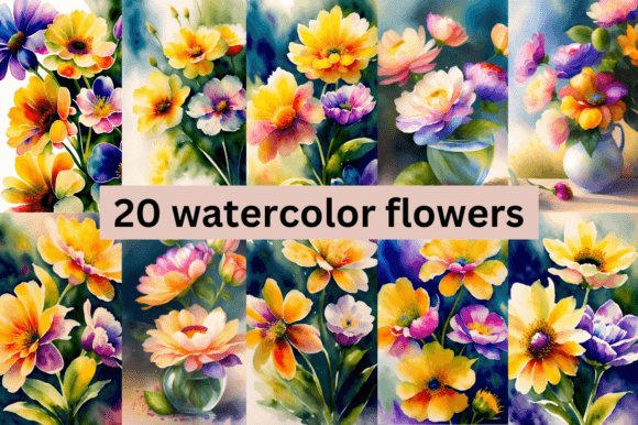 Download Watercolor Flowers Bundle - Watercolor Collection