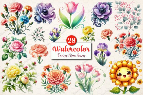 Download Timeless Bloom Flowers PNG Clipart - Premium Bundle