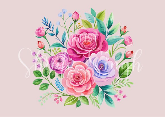 Download Watercolor Roses, Floral Illustration - Watercolor Collection