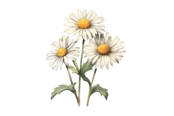 Download Watercolor Daisy Bouquet Sublimation - Watercolor Collection