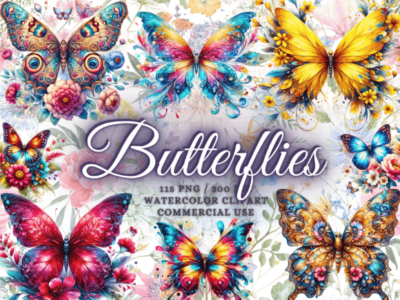 Download Watercolor Butterflies Clipart Butterfly - Watercolor Collection