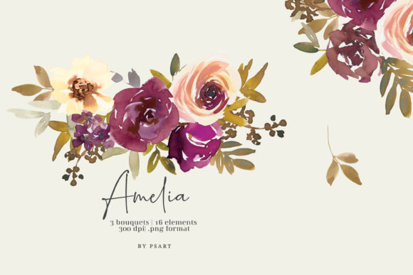 Download Autumn Watercolor Floral Clipart Set - Watercolor Collection