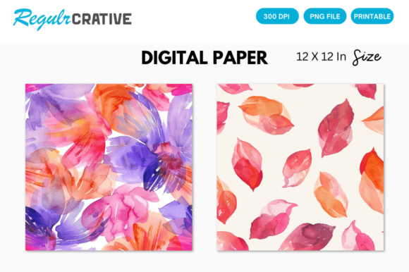 Download Watercolor Cherry Flower Petals Pattern - Watercolor Collection