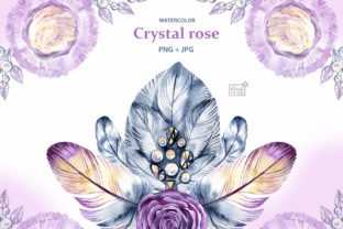 Download Watercolor Crystal Roses Cliparts - Watercolor Collection