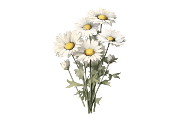 Download Watercolor Daisy Bouquet Clipart - Watercolor Collection
