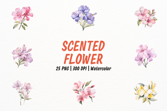 Download Watercolor Scented Flowers Clipart - Watercolor Collection