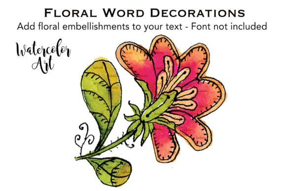 Download Watercolor Flower Orange 6 Petals - Watercolor Collection