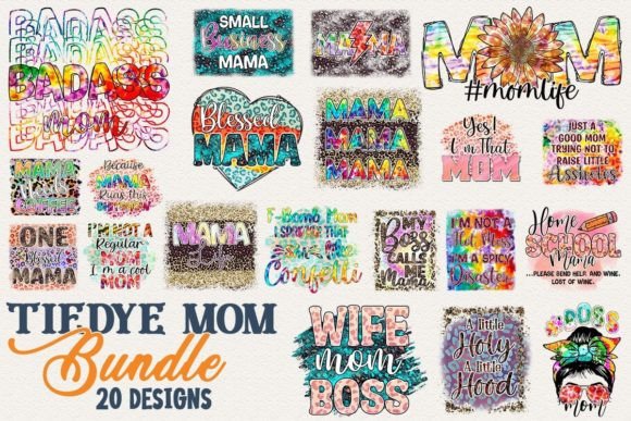 Download Tie Dye Mom - Mother's Day PNG Bundle - Premium Resources