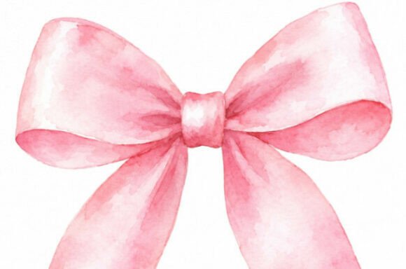 Download Soft Pink Watercolor Bow Collection - Watercolor Collection