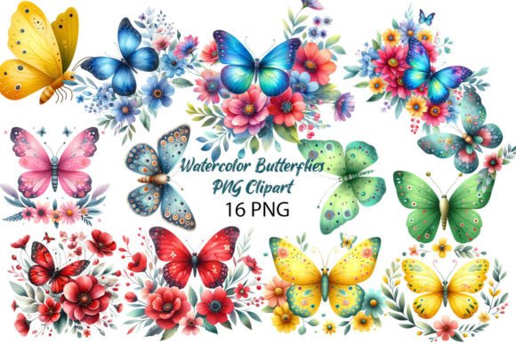 Download Watercolor Butterflies PNG Clipart - Watercolor Collection