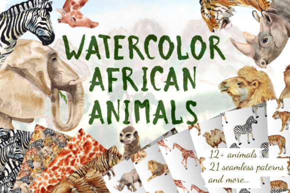 Download Watercolor African Animals - Watercolor Collection