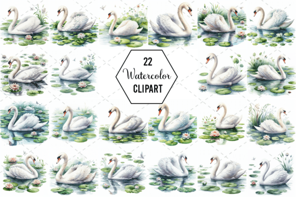 Download Swan Serenity Watercolor Bundle - Watercolor Collection
