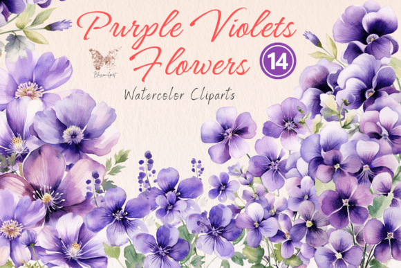 Download Purple Violets Flowers Watercolor - Watercolor Collection