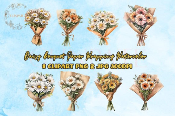 Download Daisy Bouquet Watercolor Clipart - Watercolor Collection