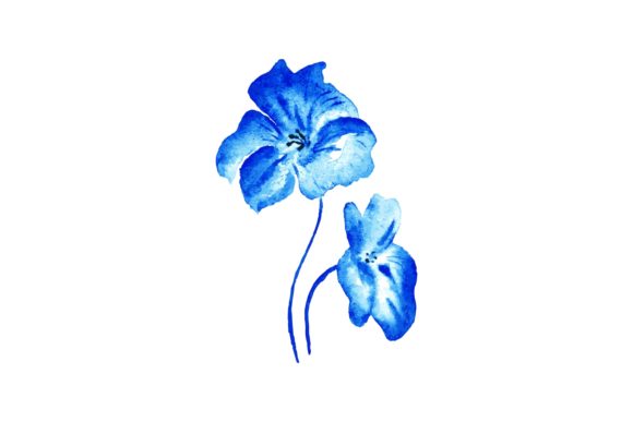 Download Watercolor Blue Flower - Watercolor Collection