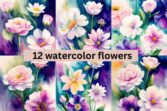 Download Watercolor Flowers Bundle - Watercolor Collection