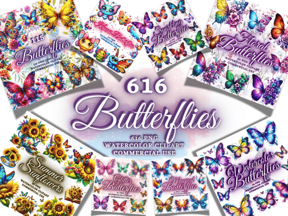 Download Watercolor Butterflies - Butterfly Png - Watercolor Collection