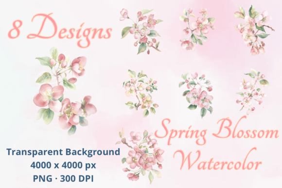 Download Delicate Floral Watercolor Clipart Set - Watercolor Collection