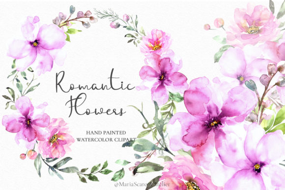 Download Romantic Flowers - Watercolor Floral Set - Watercolor Collection