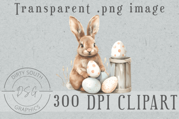Download Watercolor Easter Bunny &amp; Eggs - Watercolor Collection