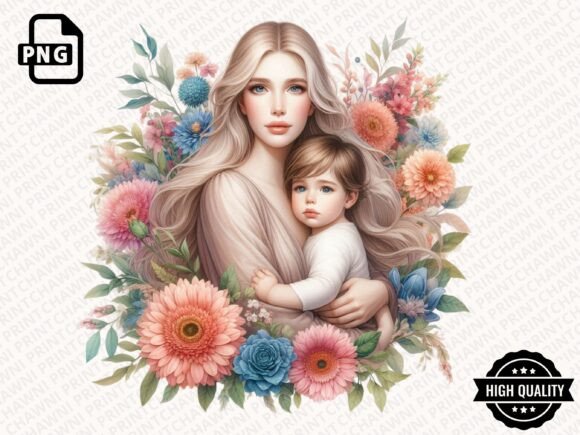 Download Watercolor Mother's Day Floral Clipart - Watercolor Collection