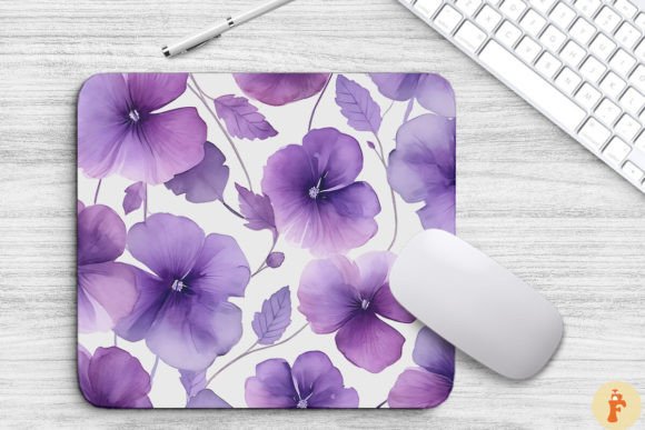 Download Watercolor Purple Violet Mouse Pad - Watercolor Collection