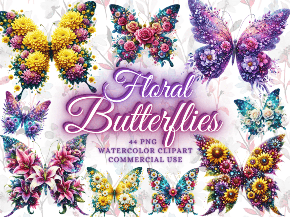 Download Watercolor Butterflies Floral Butterfly - Watercolor Collection